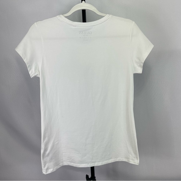 GUESS rainbow rhinestone embellished logo tee, L - Picture 7 of 10